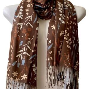 Avenue 9 Brown Floral Scarf & Wrap